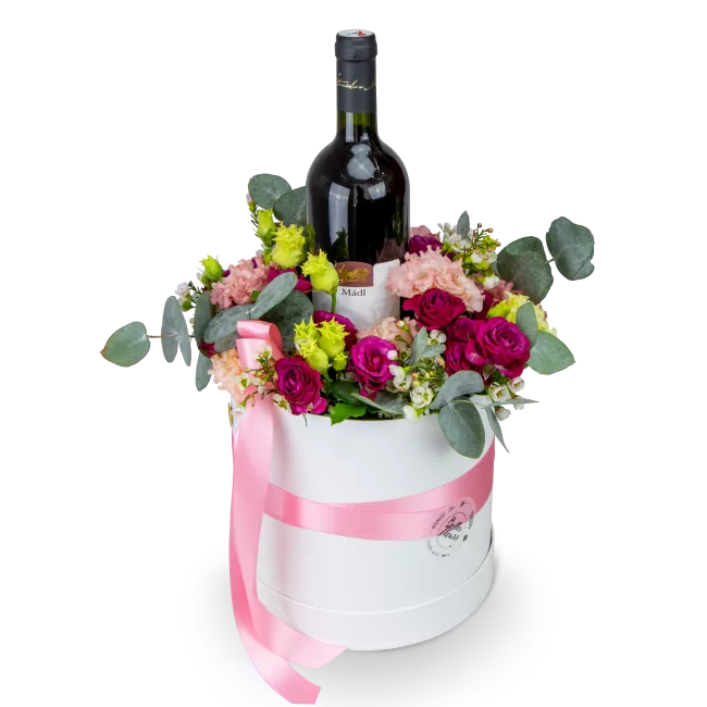 květinový box s vínem